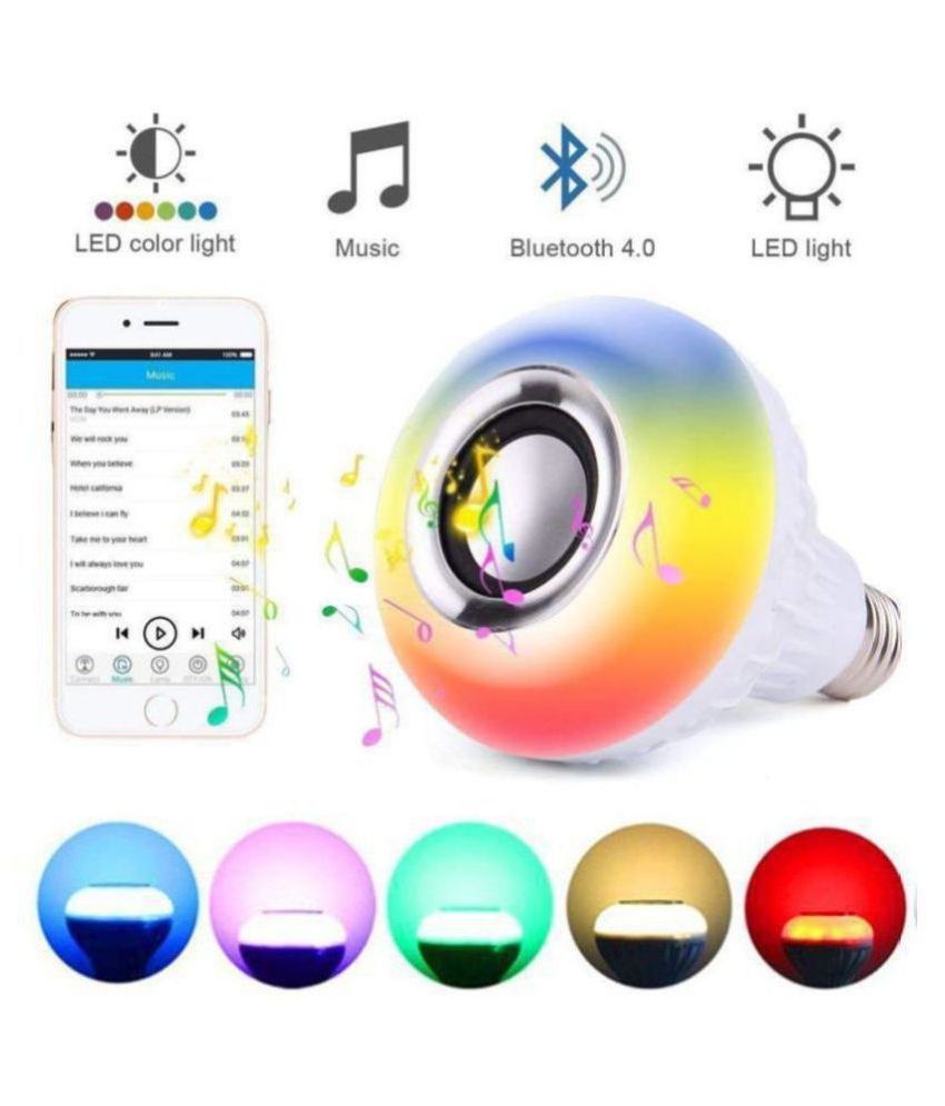     			Lucrane Bluetooth Music Bulb Speaker 7W LED Bulb Pack Of 1