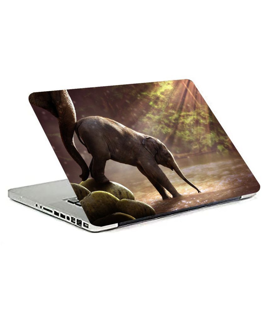     			Laptop Skin Elephant baby Premium matte finish vinyl HD printed Easy to Install Laptop Skin//Sticker/Vinyl/Cover for all size laptops upto 15.5 inch
