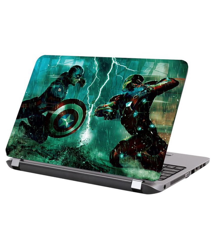     			Laptop Skin superheroesfight skin Premium matte finish vinyl HD printed Easy to Install Laptop Skin/Sticker/Vinyl/Cover for all size laptops upto 15.5 inch