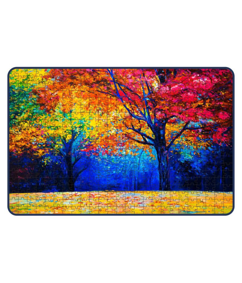     			Webby Colourful Autumn Trees Painting Wooden Jigsaw Puzzle, 500 Pieces