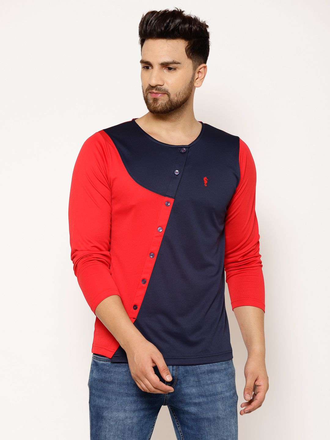     			EPPE Polyester Red Plain Polo T Shirt