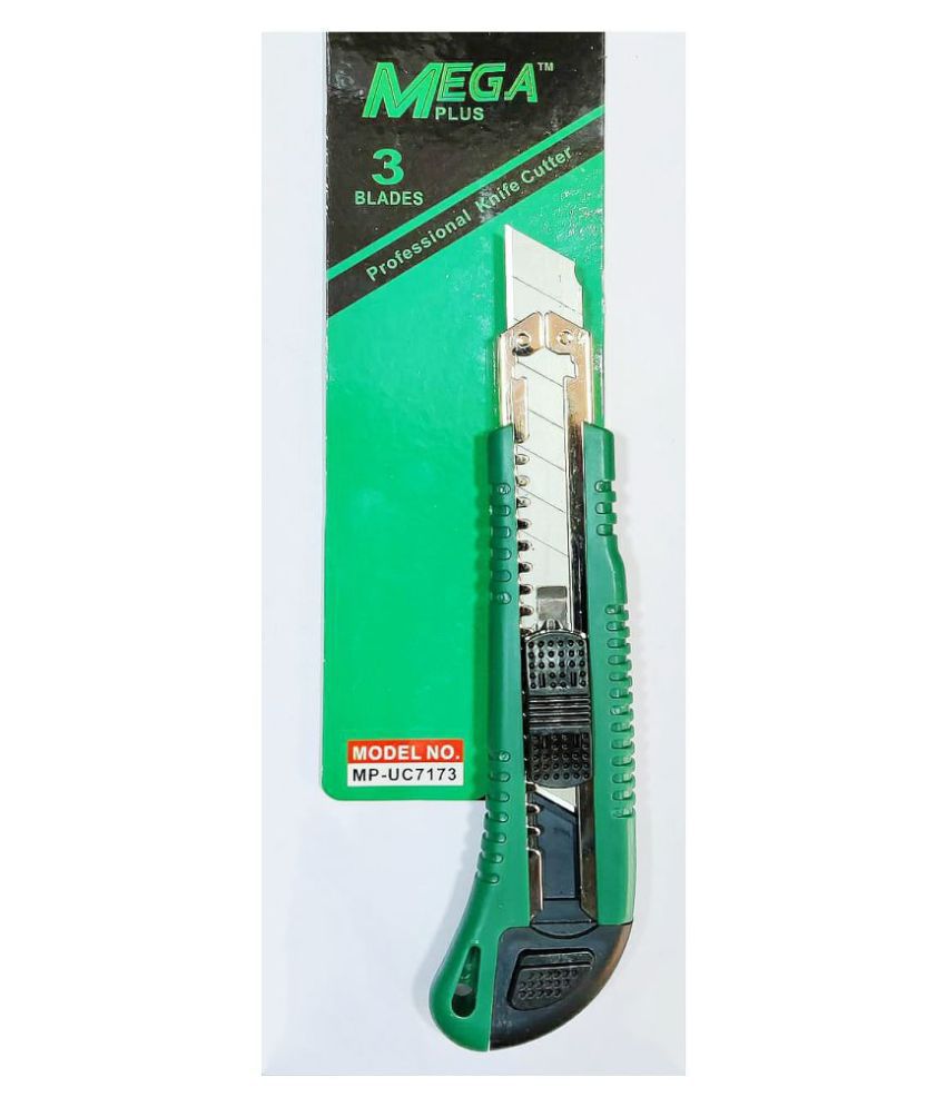 Utility Knife Cutter with 3 Blades with Spare Blades Storage