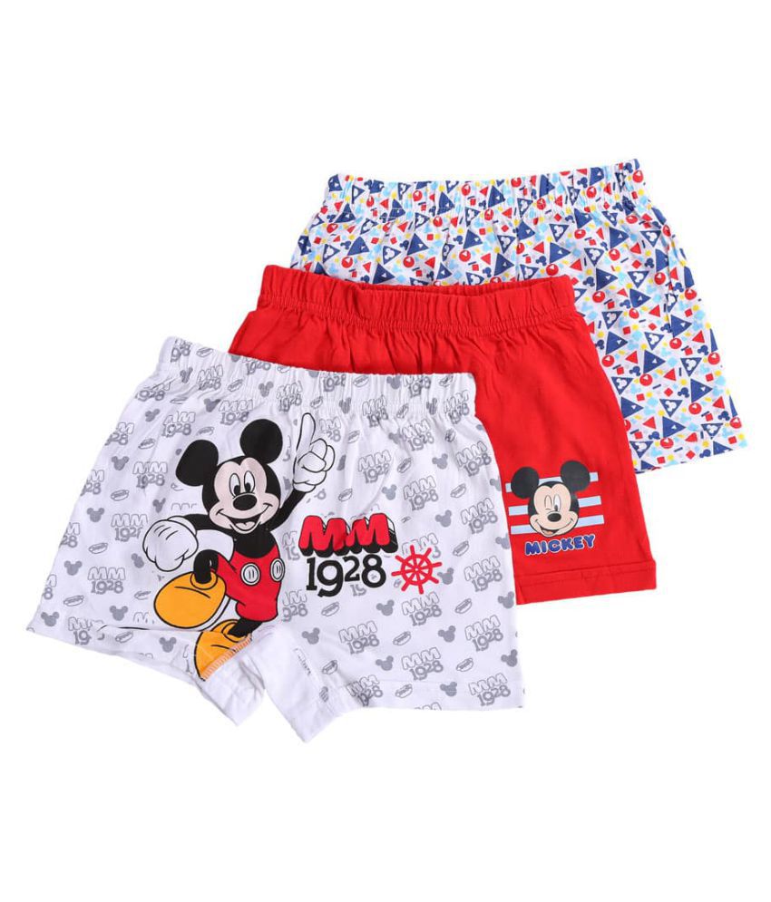     			Bodycare Kids Boys Mickey & Friends Printed Assorted coloured Trunks Pack Of 3