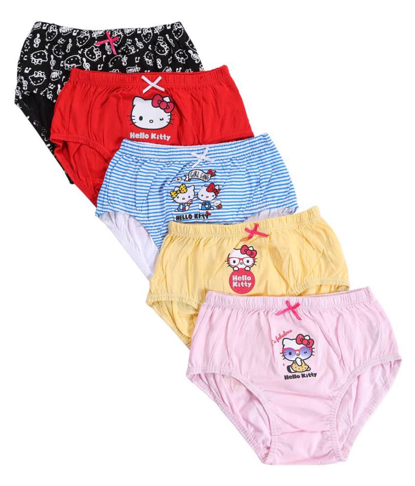     			Bodycare Kids Girls Assorted coloured Hello Kitty Printed Panties Pack Of 5