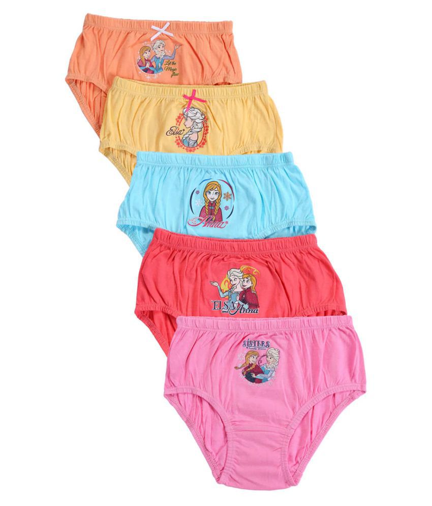     			Bodycare Kids Girls Assorted coloured Frozen Printed Panties Pack Of 5