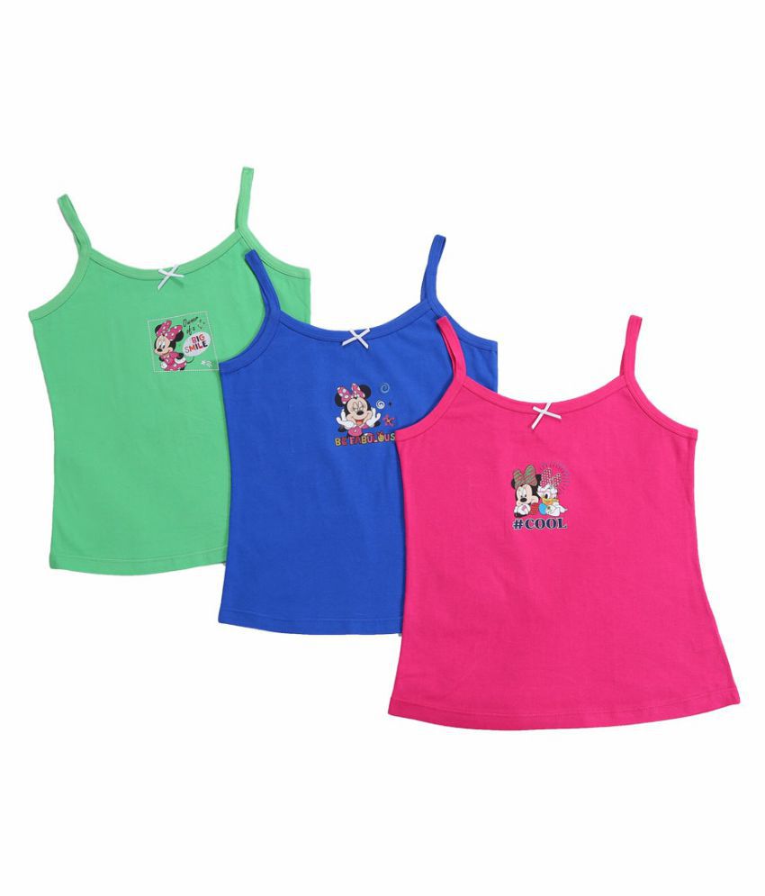     			Bodycare Kids Girls Assorted coloured Minnie & Friends Printed Dori Vest Pack Of 3