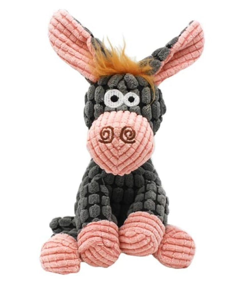 Emily Pets Donkey Shaped Dog Chew Squeaky Toy For Puppy And Small Dog