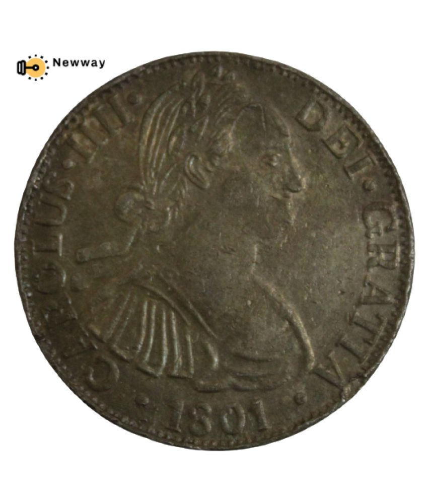     			Newway - 8 Reales 1801 - Carlos IV The Grace of God Mexico (Colonial) Rare Coin- - - - -Above Coin is not in Circulation- - - - -