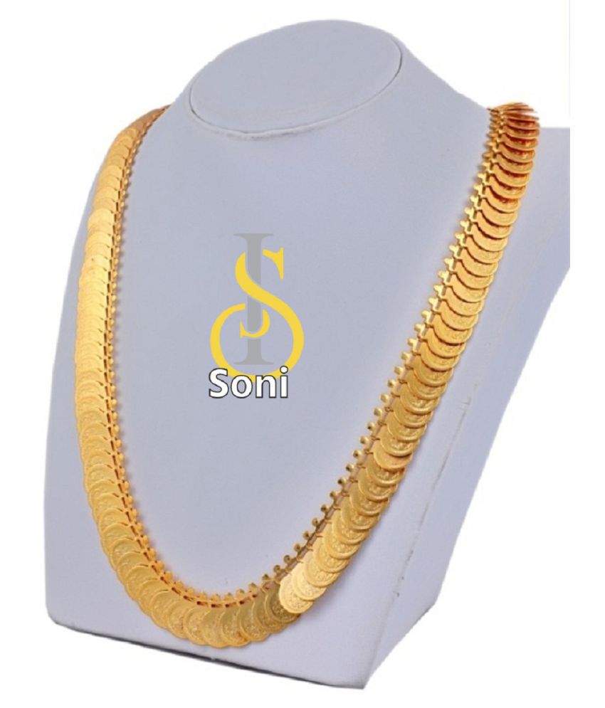     			Soni Brass Golden Traditional Necklace Opera