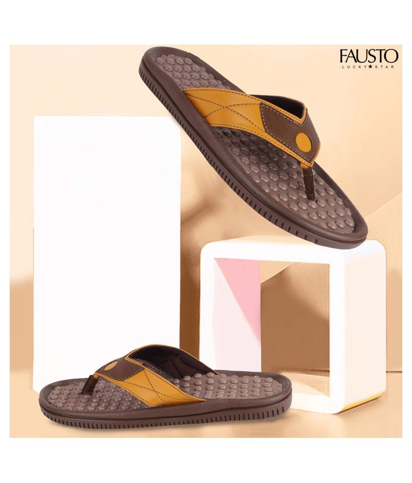 Fausto Brown Daily Slippers Price in 