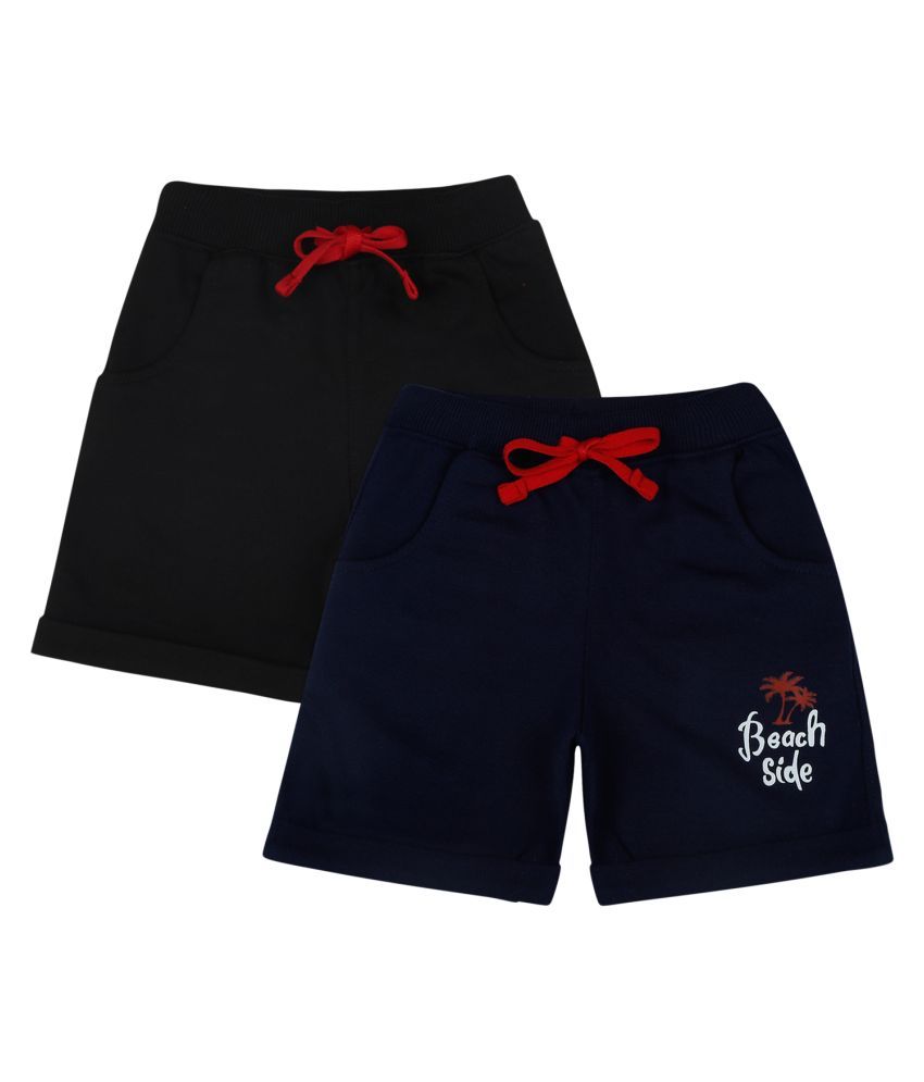     			Infant Boys Antiviral & Antibacterial protection Navy & Black Shorts Pack of 2