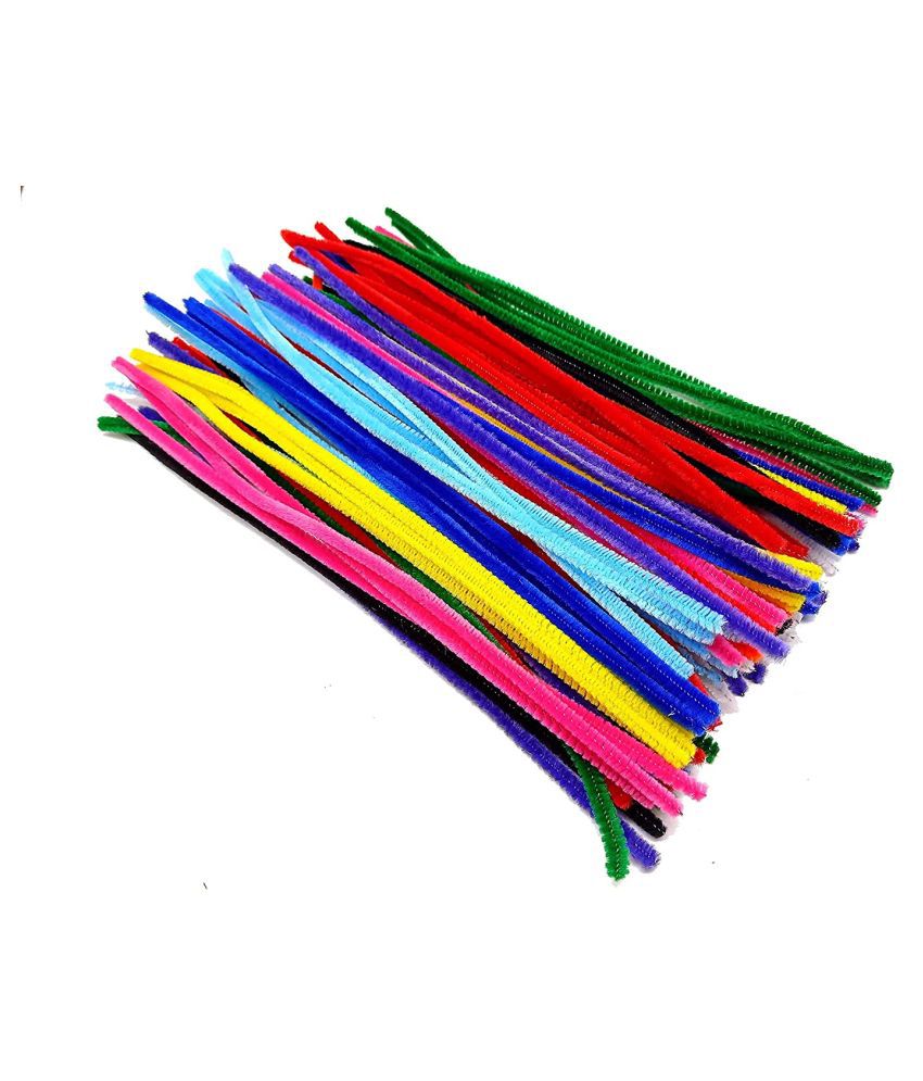 Pipe Cleaners 100 Pcs,Chenille Stems for DIY Crafts Decorations Creative School Projects (6 mm x 12 Inch), Multicolored