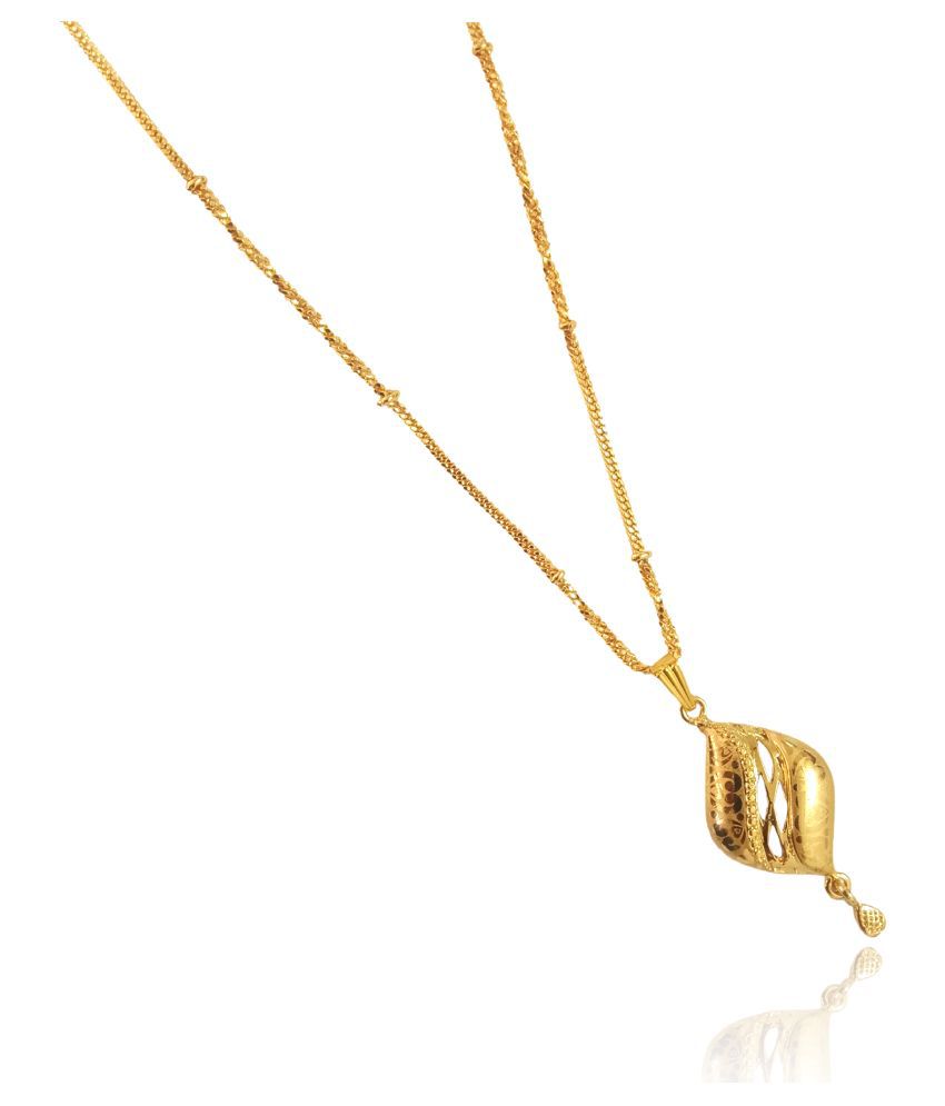    			SHANKHRAJ MALL GOLD PLATED PENDANT AND CHAIN FOR GIRL or women-100379