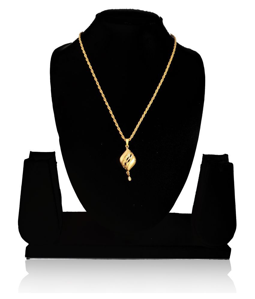     			SHANKHRAJ MALL GOLD PLATED PENDANT AND CHAIN FOR GIRL or women-100380