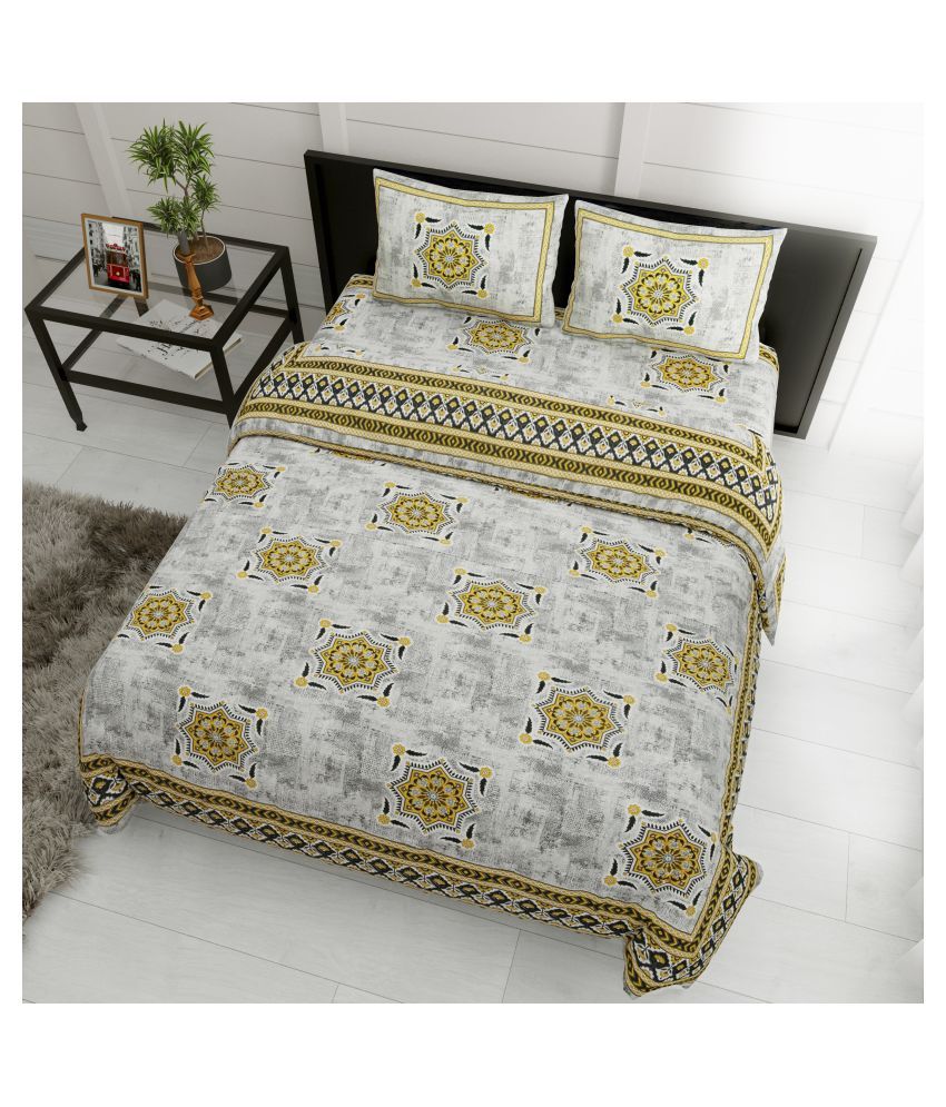 Urban Cotton Single Bedsheet with 2 Pillow Covers ( 108 cm x 108 cm