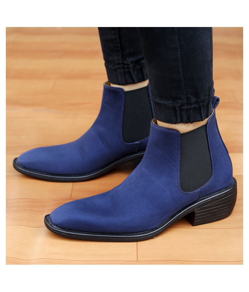 VESFRITA Blue Chelsea boot - Buy VESFRITA Blue Chelsea boot Online at Best  Prices in India on Snapdeal