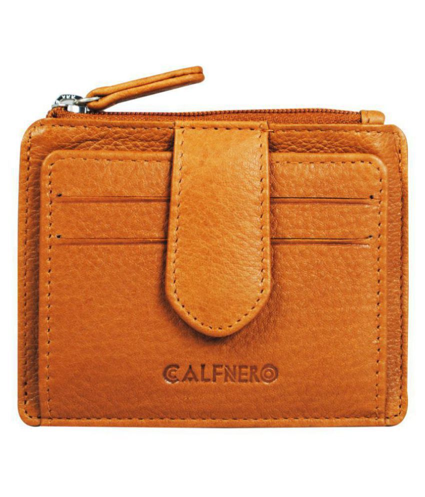     			Calfnero Men's Genuine Leather Card Case
