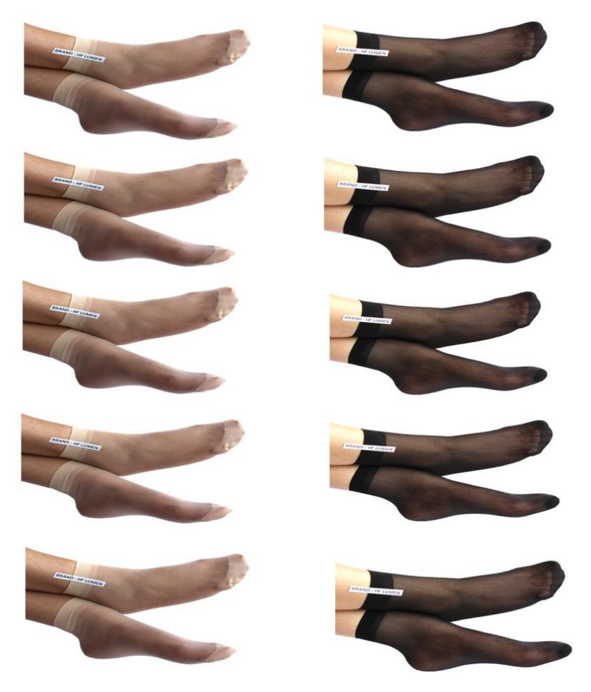     			HF LUMEN - Multicolor Cotton Blend Women's Mid Length Socks ( Pack of 10 )
