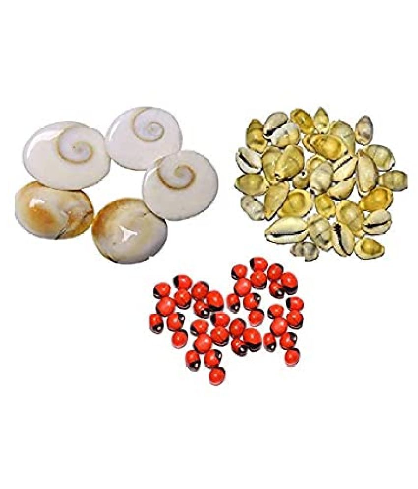     			Natural 11 Gomti Chakra + 11 Yellow Kaudi + Lal Gunja Seeds