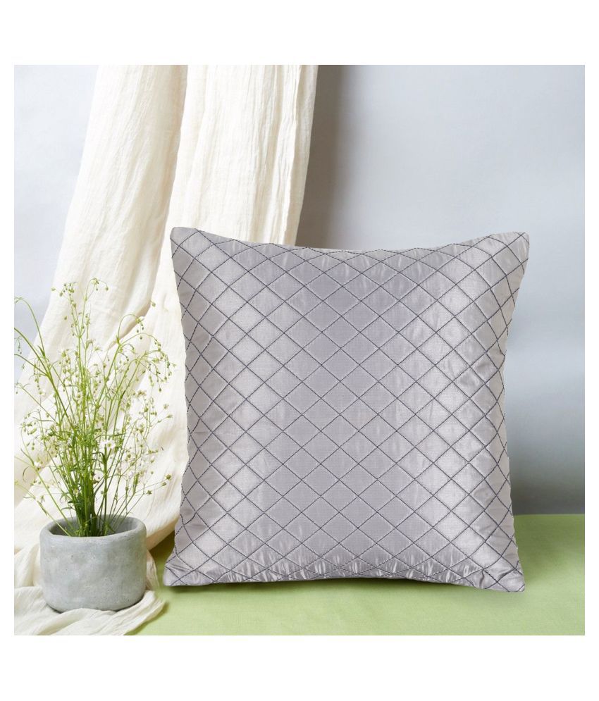     			mezposh Single Satin Cushion Covers 40X40 cm (16X16)