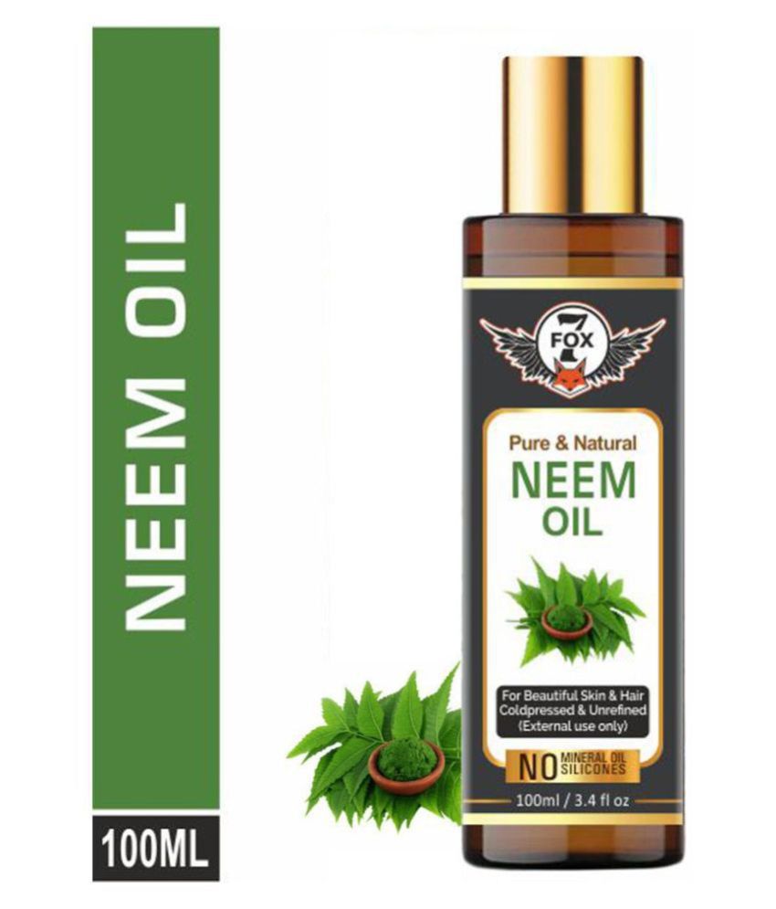 7 FOX Cold Pressed Neem Oil For Skin & For Hair Growth- 100 mL: Buy 7 FOX  Cold Pressed Neem Oil For Skin & For Hair Growth- 100 mL at Best Prices in  India - Snapdeal