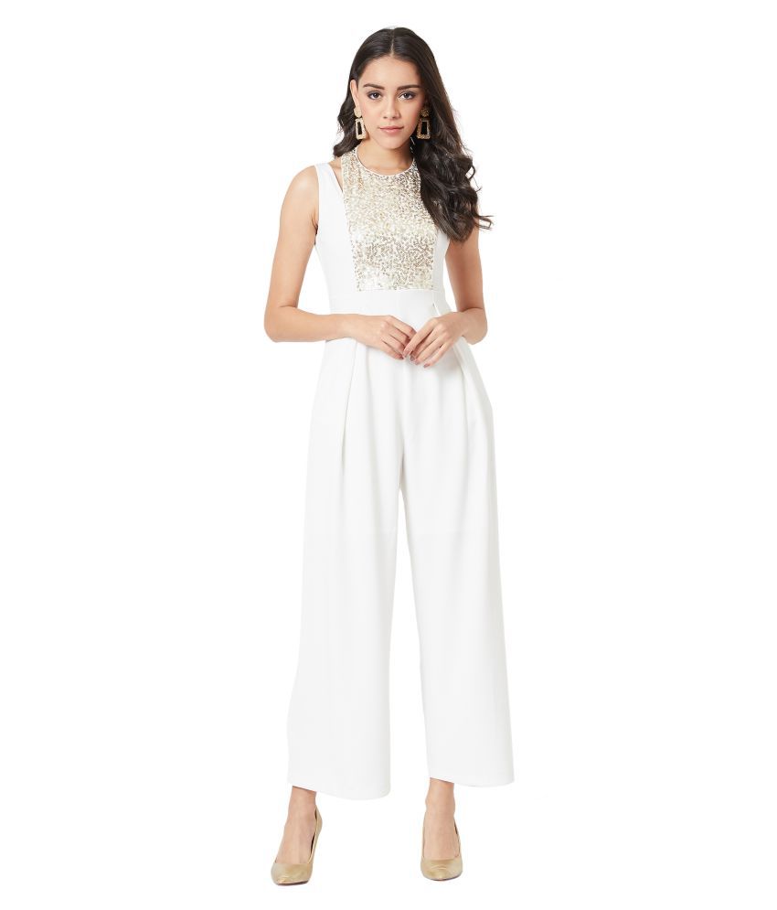     			Miss Chase White Polyester Jumpsuit