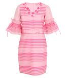 Cutecumber Georgette Shift Dress For Girls ( , Pink )