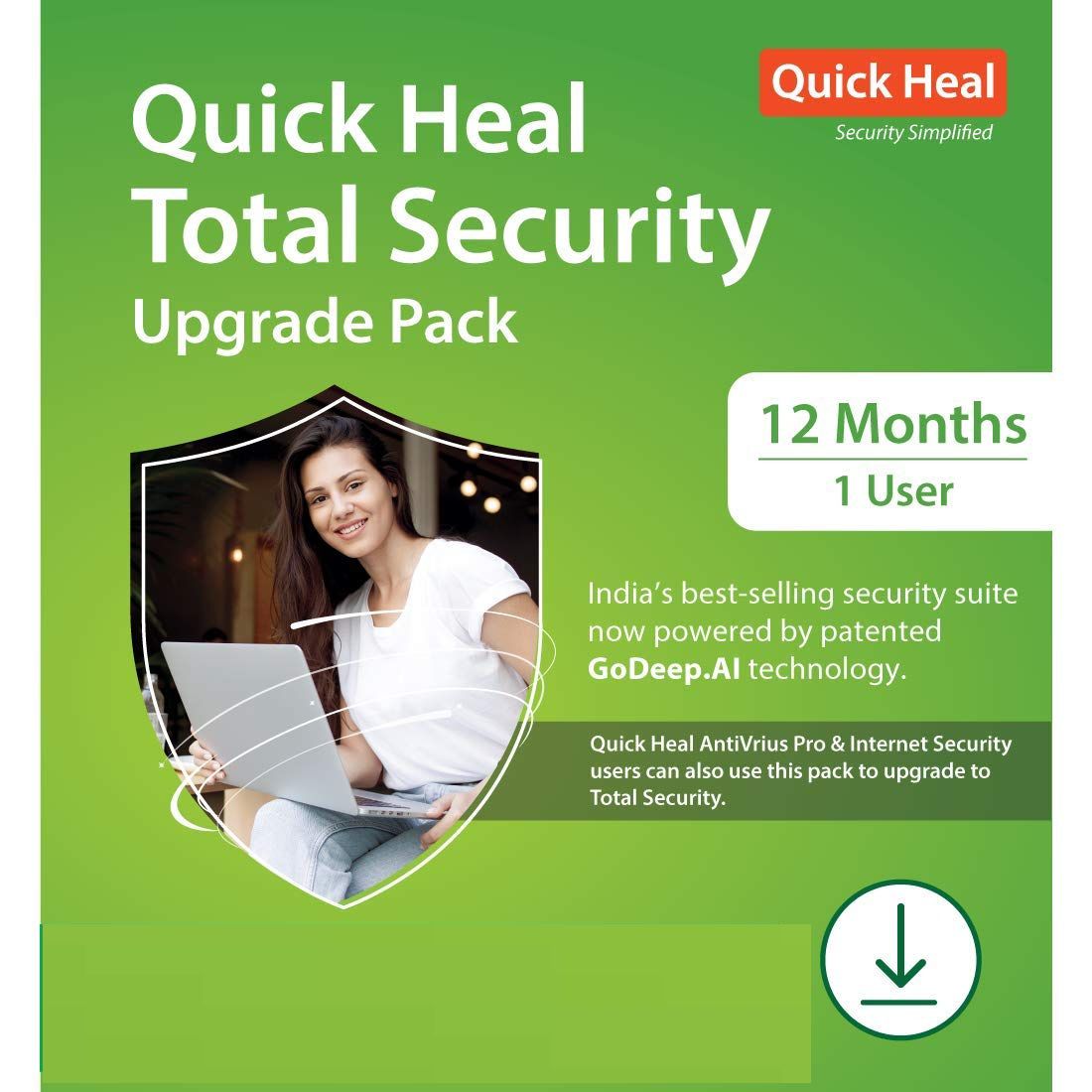 Quick Heal Total Security Upgrade (1PC/1Year ) - (Activation Code-Email Delivery NO CD)
