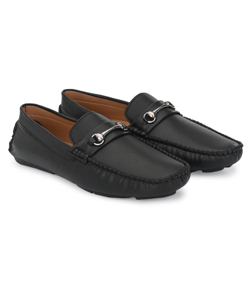lee fox loafers black