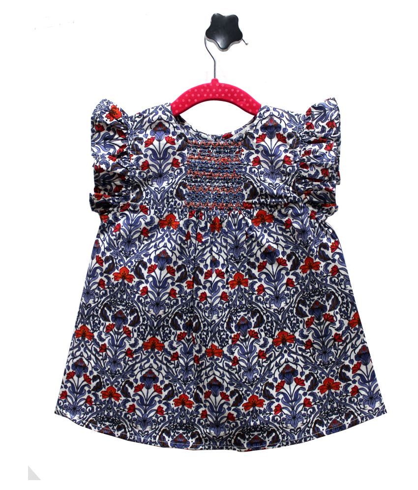 GOODWILL Girls Casual Multicolor Cotton Capsleeve Top