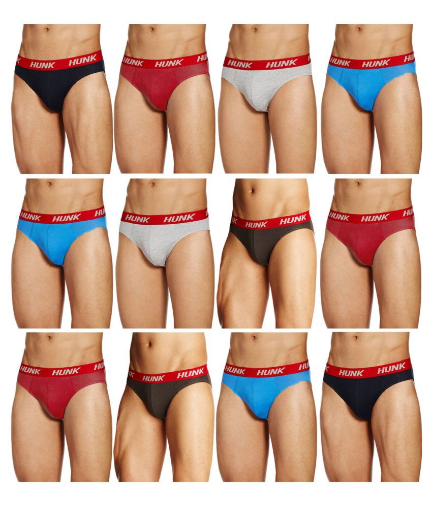     			Rupa Hunk Multi Brief Pack of 12