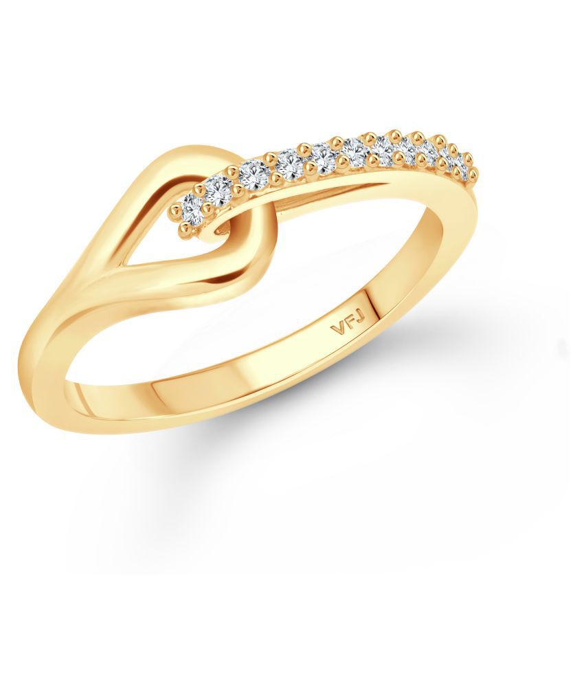     			Vighnaharta Floral (CZ) Gold Plated  Ring for Women and Girls