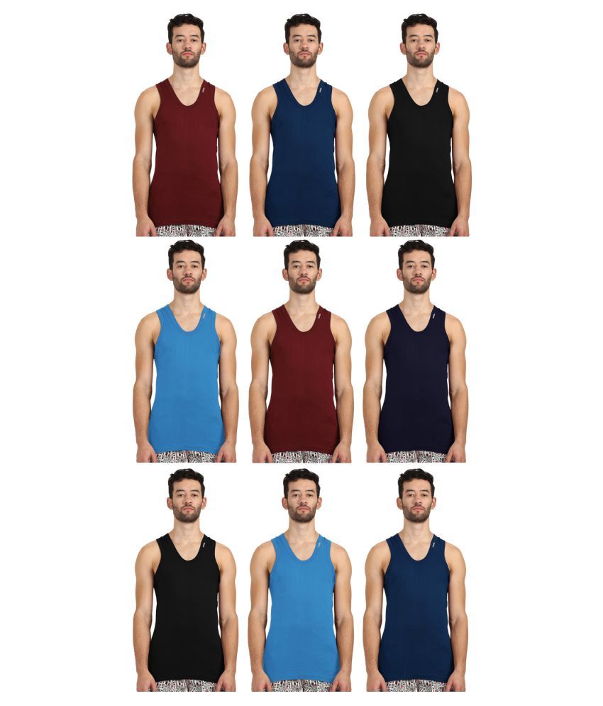     			Rupa Frontline Multi Sleeveless Vests Pack of 9