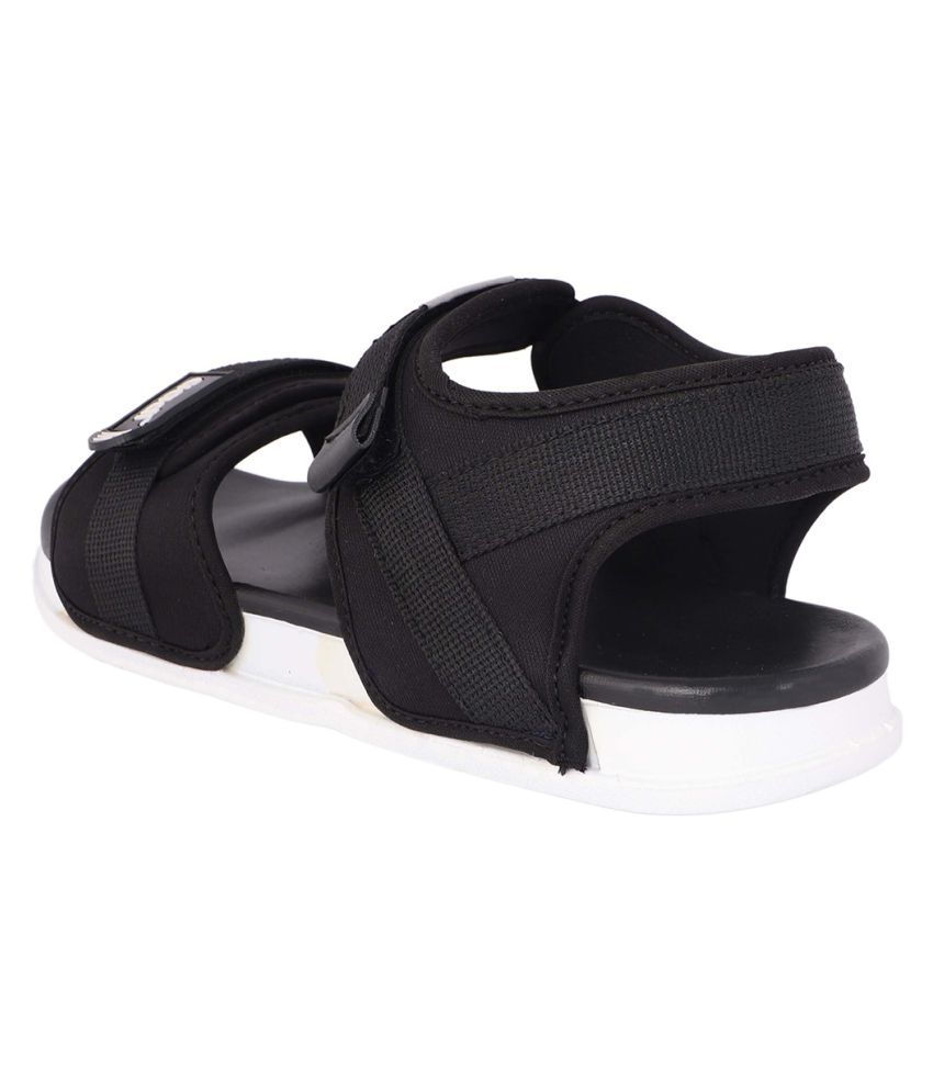 aadi men black sandals