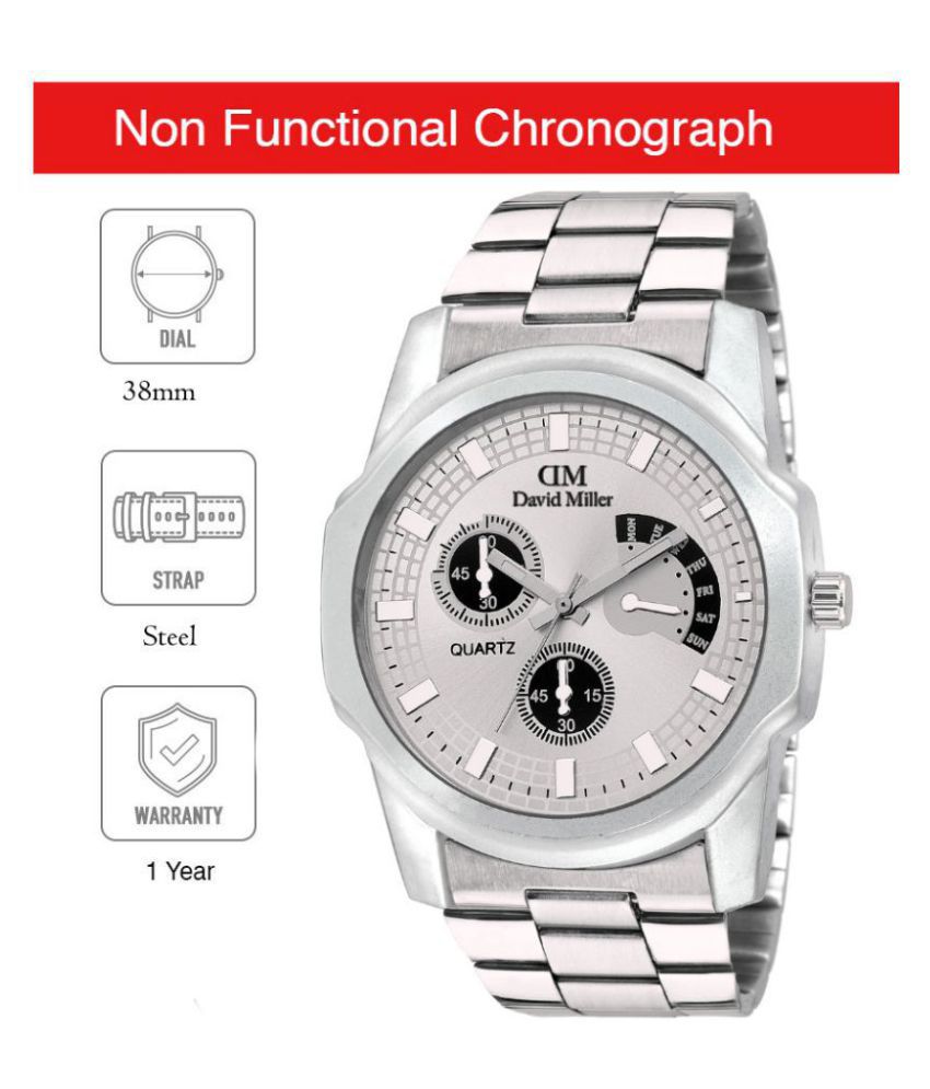     			David Miller DMRCM129 Metal Non-Functional Chronograph Men's Watch