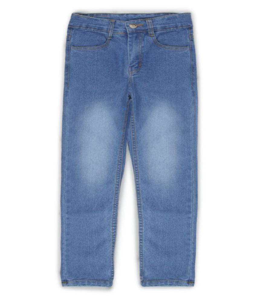 Urbano Juniors Boy's Light Blue Slim Fit Washed Denim Jeans Stretch