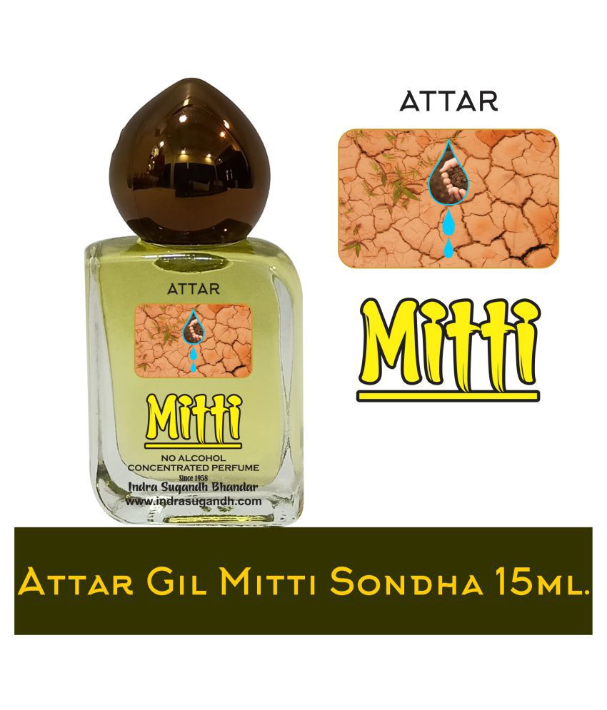     			INDRA SUGANDH BHANDAR Attar For Men|Women|Pujan Shahi Mitti Pure and Original Patrichor Perfume 24 Hours Long Lasting Fragrance 15ml Rollon Cubic Fancy Pack