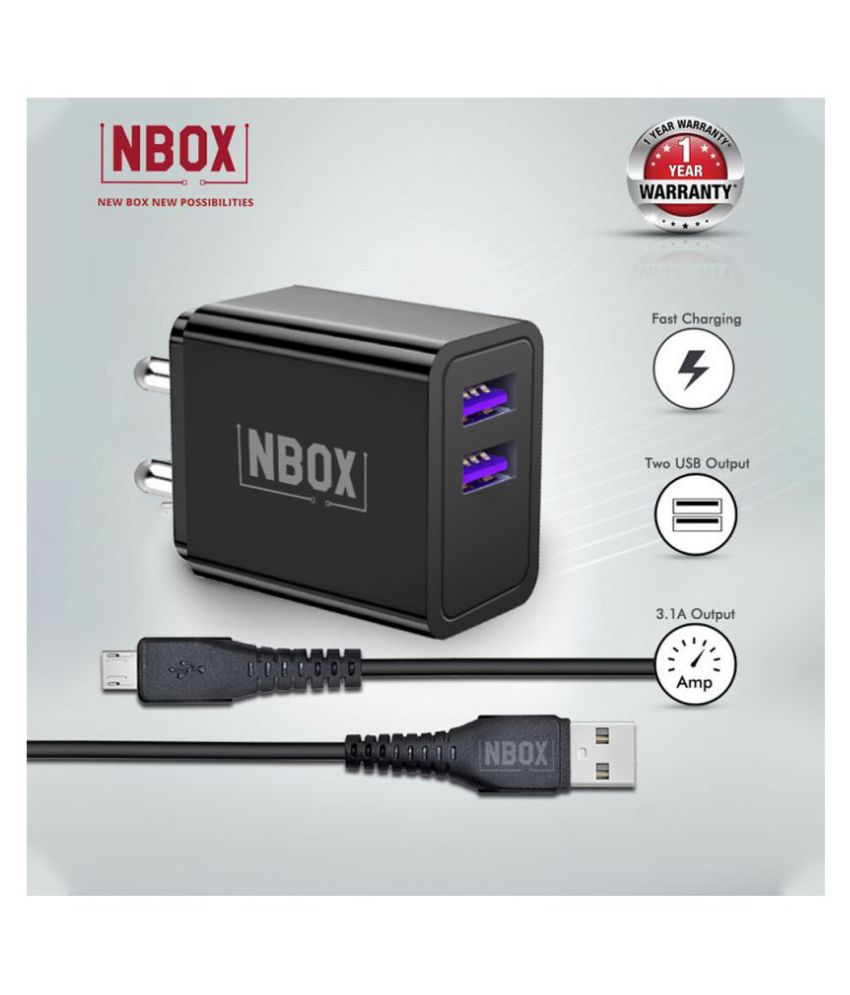 NBOX 2.4A Travel Charger