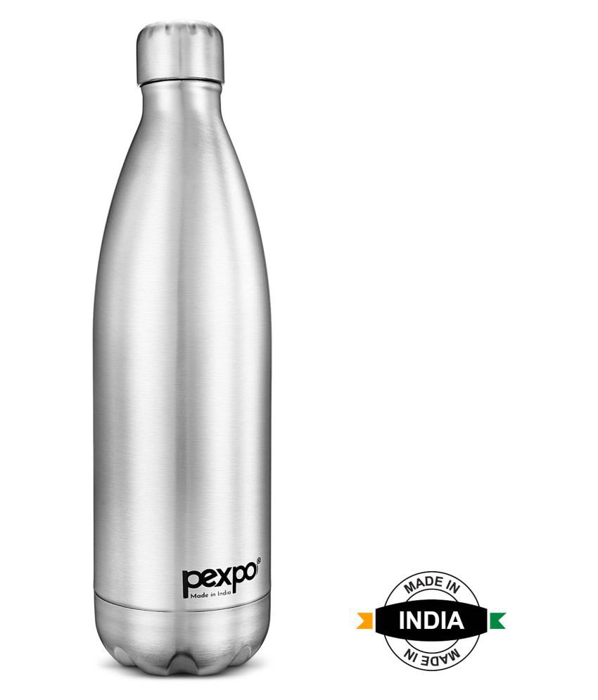     			Pexpo 500ml 24 Hrs Hot and Cold ISI Certified Flask, Electro Vacuum insulated Bottle (Pack of 1, Silver)