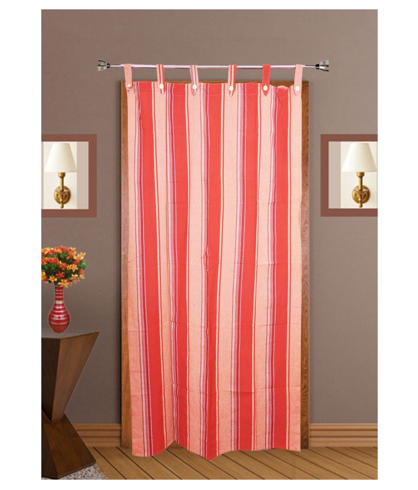     			HOMEFLY Vertical Striped Room Darkening Loop Curtain 6.5 ft ( Pack of 1 ) - Brown