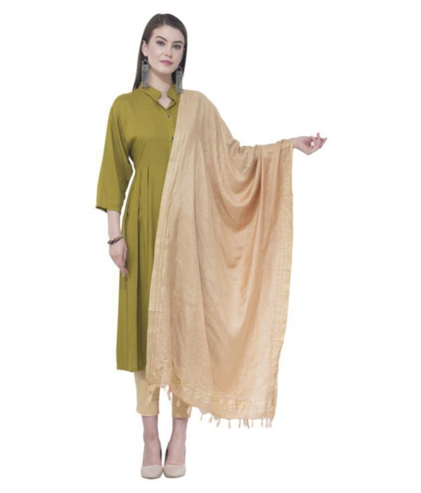     			A R Silk Gold Cotton Dupatta