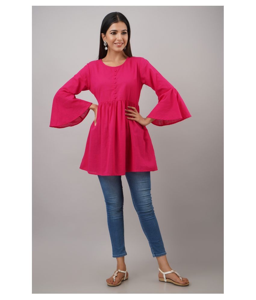     			SAART BUNAAI Cotton Tunics - Pink