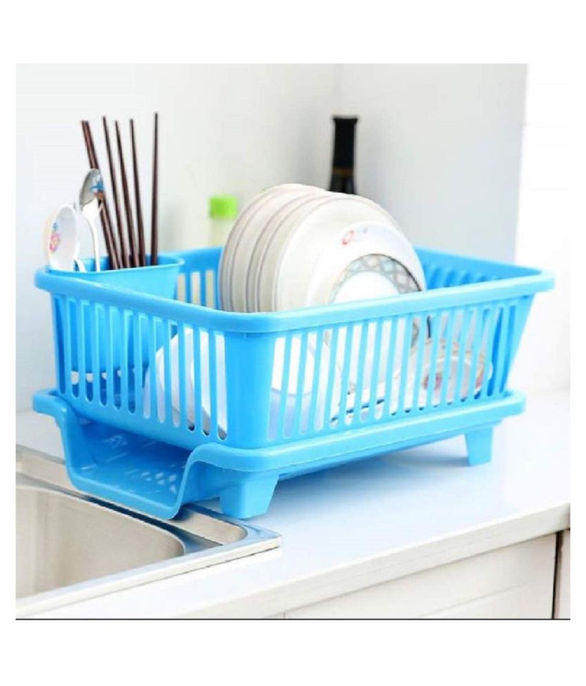 Arni 3 in 1 Large Sink Set Dish Rack Drainer with Tray...