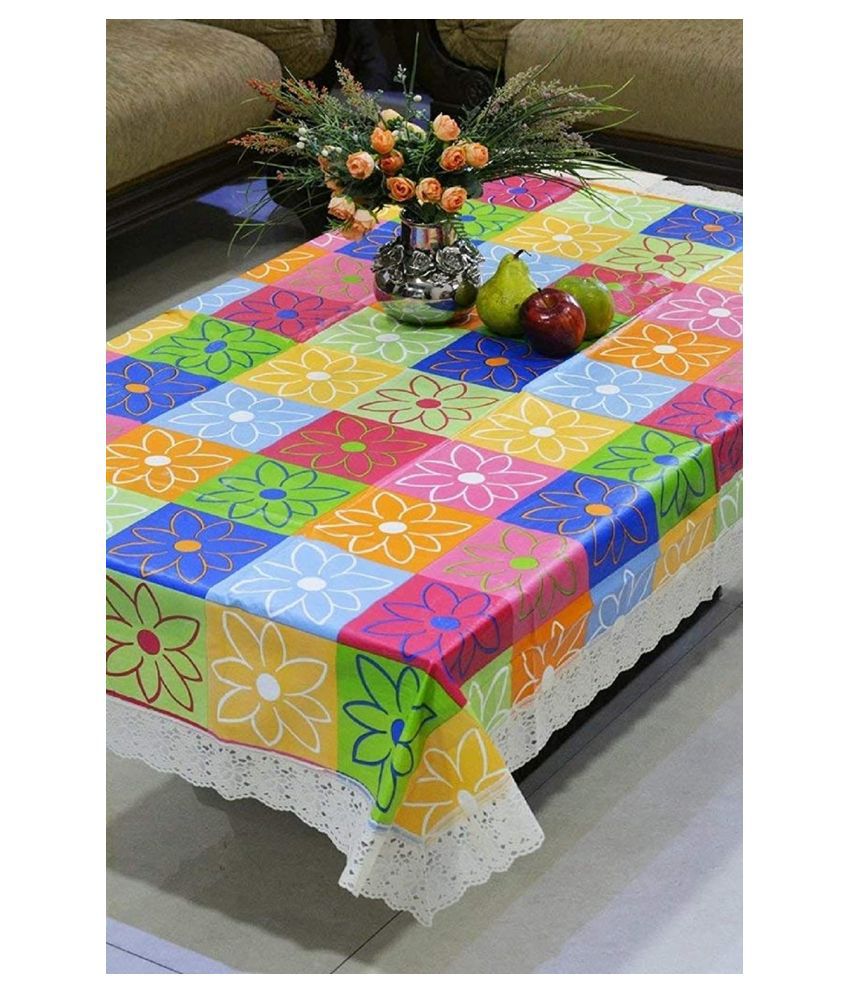     			HOMETALES PVC Printed 4 Seater Rectangular Centre Table Cover Table Cover (150x100 cm)-Multicolor