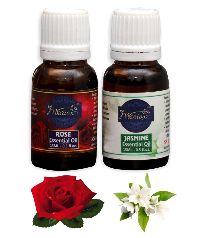 Moriox Rose Jasmine Essential Oils For Hair Skin Aromatherapy Pack Of 2 romas Diffuser Soap Oil Essential Oil 1 G Buy Moriox Rose Jasmine Essential Oils For Hair Skin Aromatherapy Pack Of 2 romas Diffuser Soap