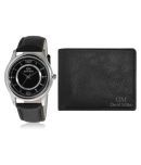 David Miller - Black PU Analog Men's Watches