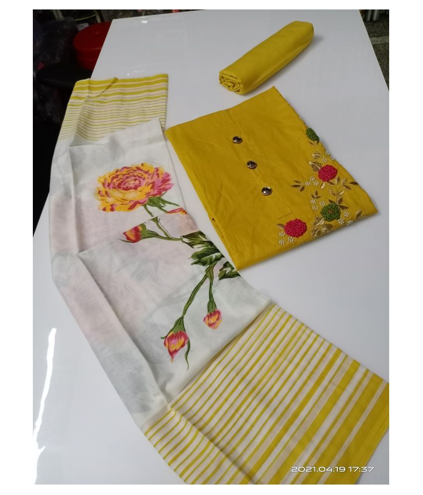 yellow unstitched suit