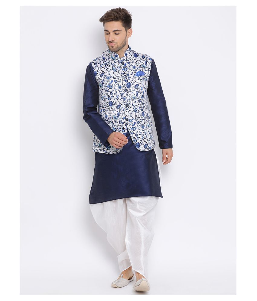     			Hangup Multi Polyester Blend Kurta Pyjama Set