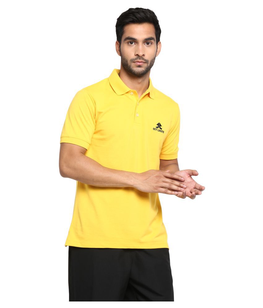     			OFF LIMITS - Yellow Polyester Regular Fit Men's Sports Polo T-Shirt ( Pack of 1 )