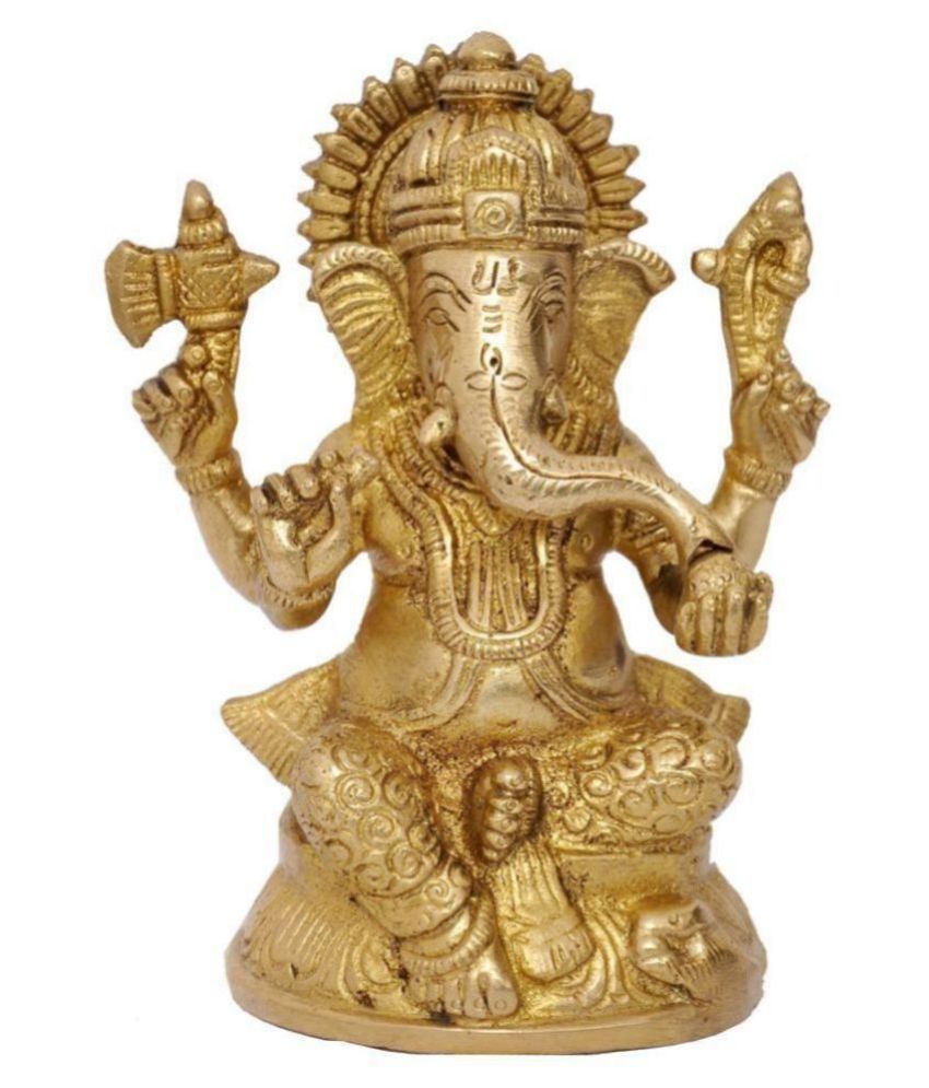 SHRI SHAKTI Lord Ganesha Brass Idol: Buy SHRI SHAKTI Lord Ganesha Brass ...